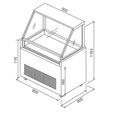 TBS-900F: TỦ TRƯNG BÀY BÁNH SANDWICH TURBO AIR