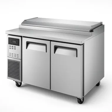 KTR12-2: BÀN PIZZA 2 CÁNH INOX 1.2M TURBO AIR